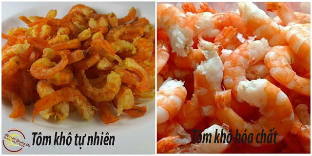 Tôm khô có kích thước nhỏ hơn